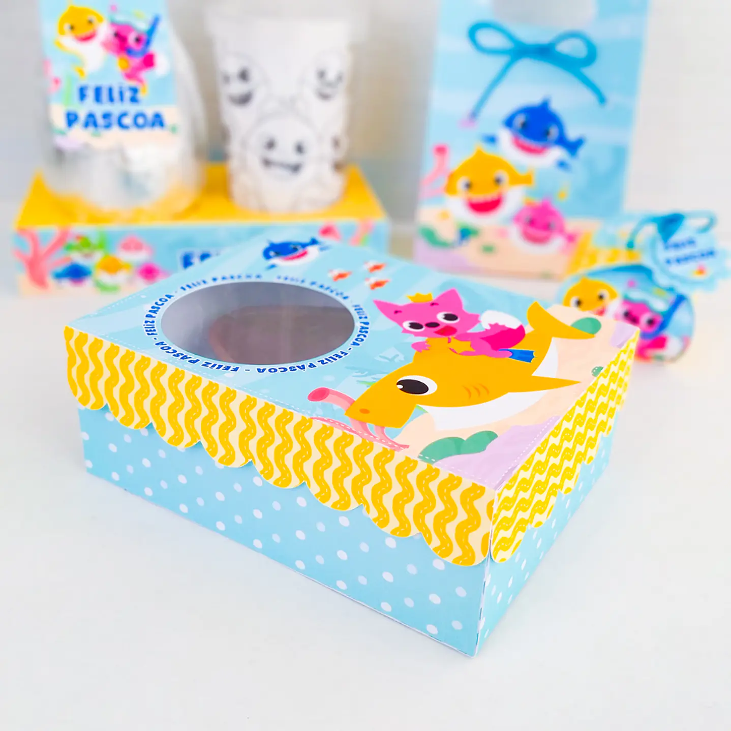 Arquivo de Corte Páscoa Baby Shark Caixas e Caça aos Ovos 8