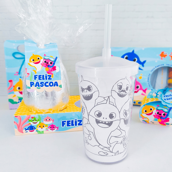 Arquivo de Corte Páscoa Baby Shark Caixas e Caça aos Ovos 9