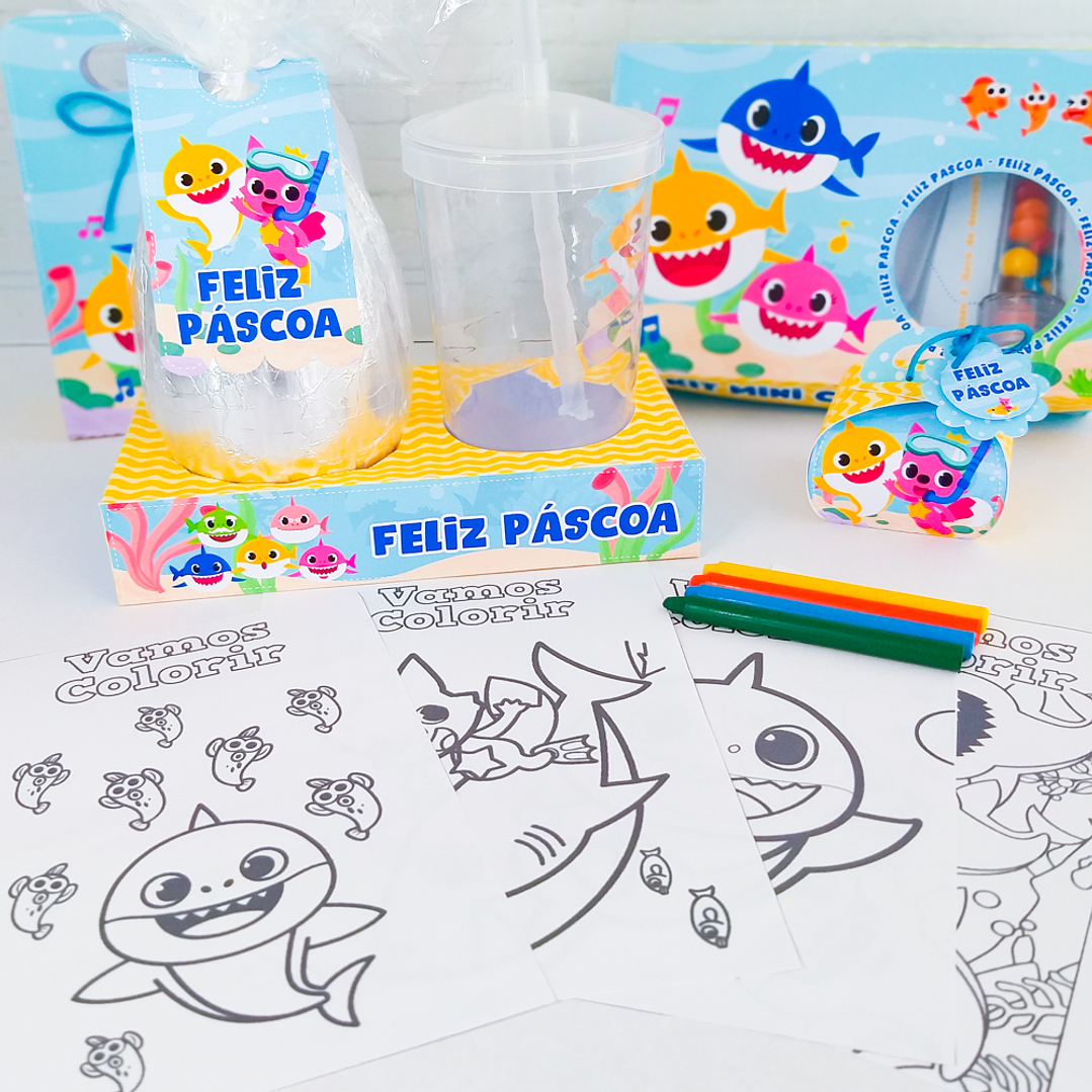 Arquivo de Corte Páscoa Baby Shark Caixas e Caça aos Ovos 10