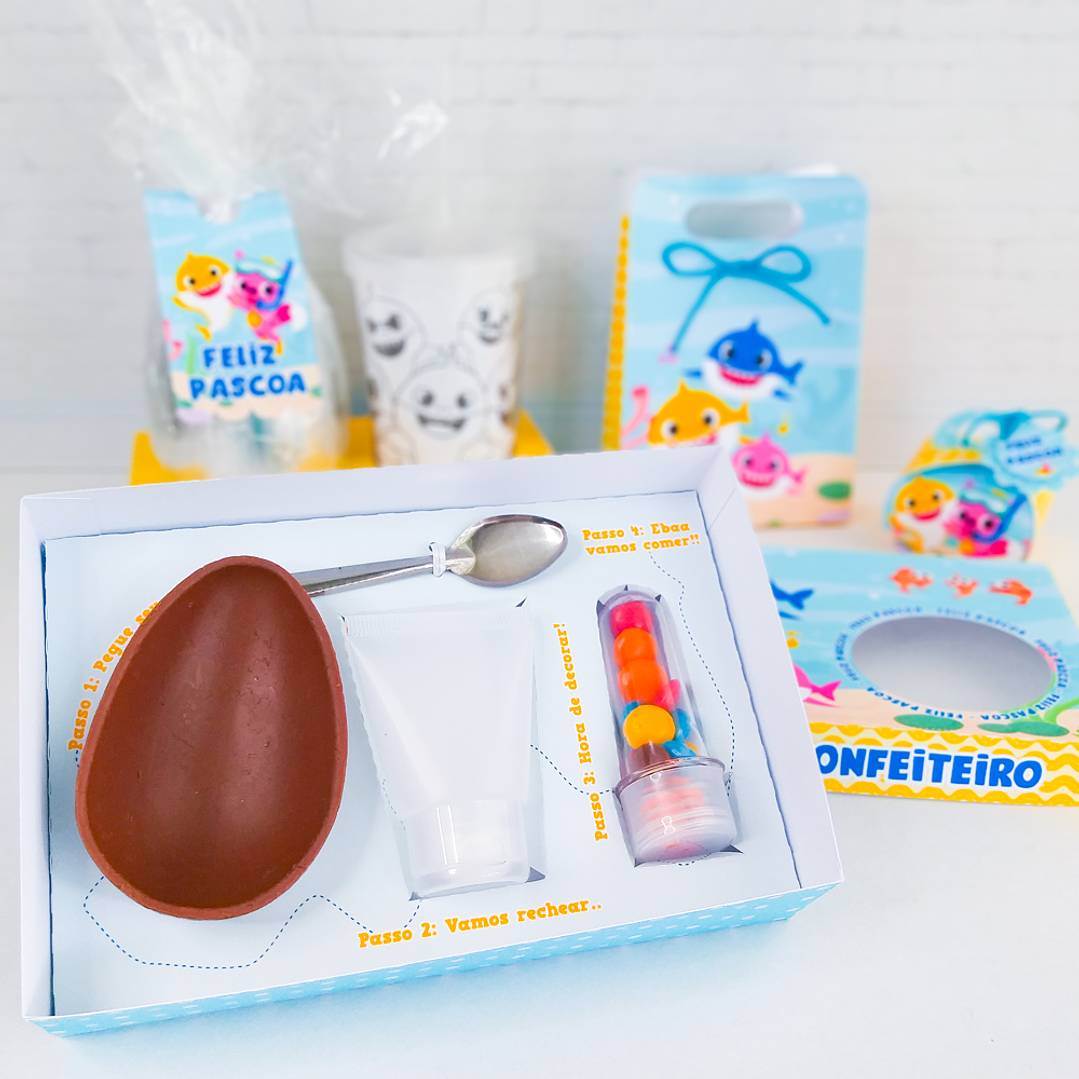 Arquivo de Corte Páscoa Baby Shark Caixas e Caça aos Ovos 11