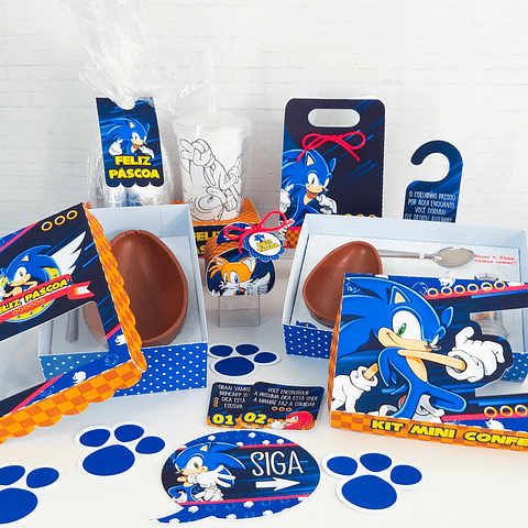 Arquivo de Corte Páscoa Sonic Caixas e Caça aos Ovos