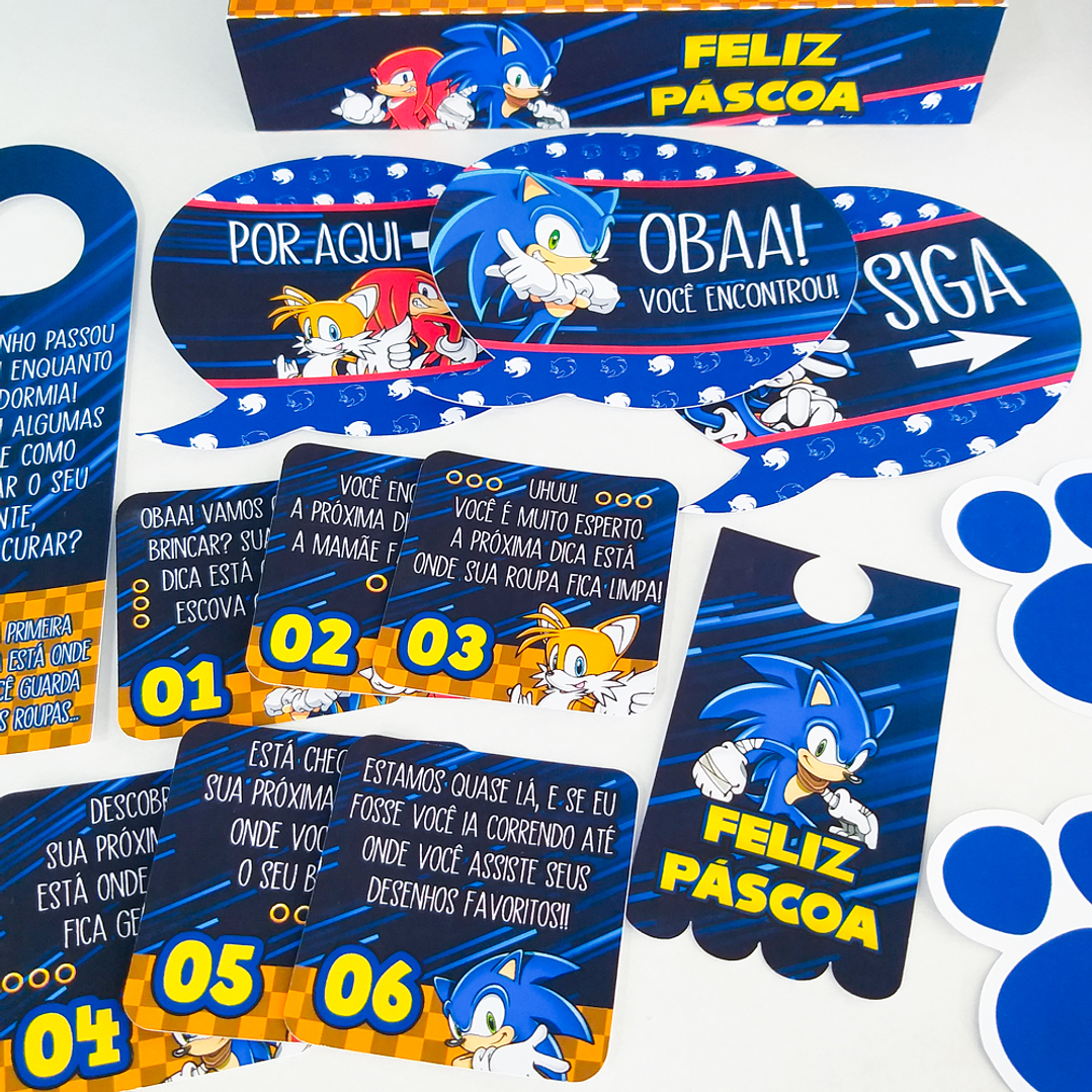 Arquivo de Corte Páscoa Sonic Caixas e Caça aos Ovos 2