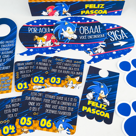 Arquivo de Corte Páscoa Sonic Caixas e Caça aos Ovos