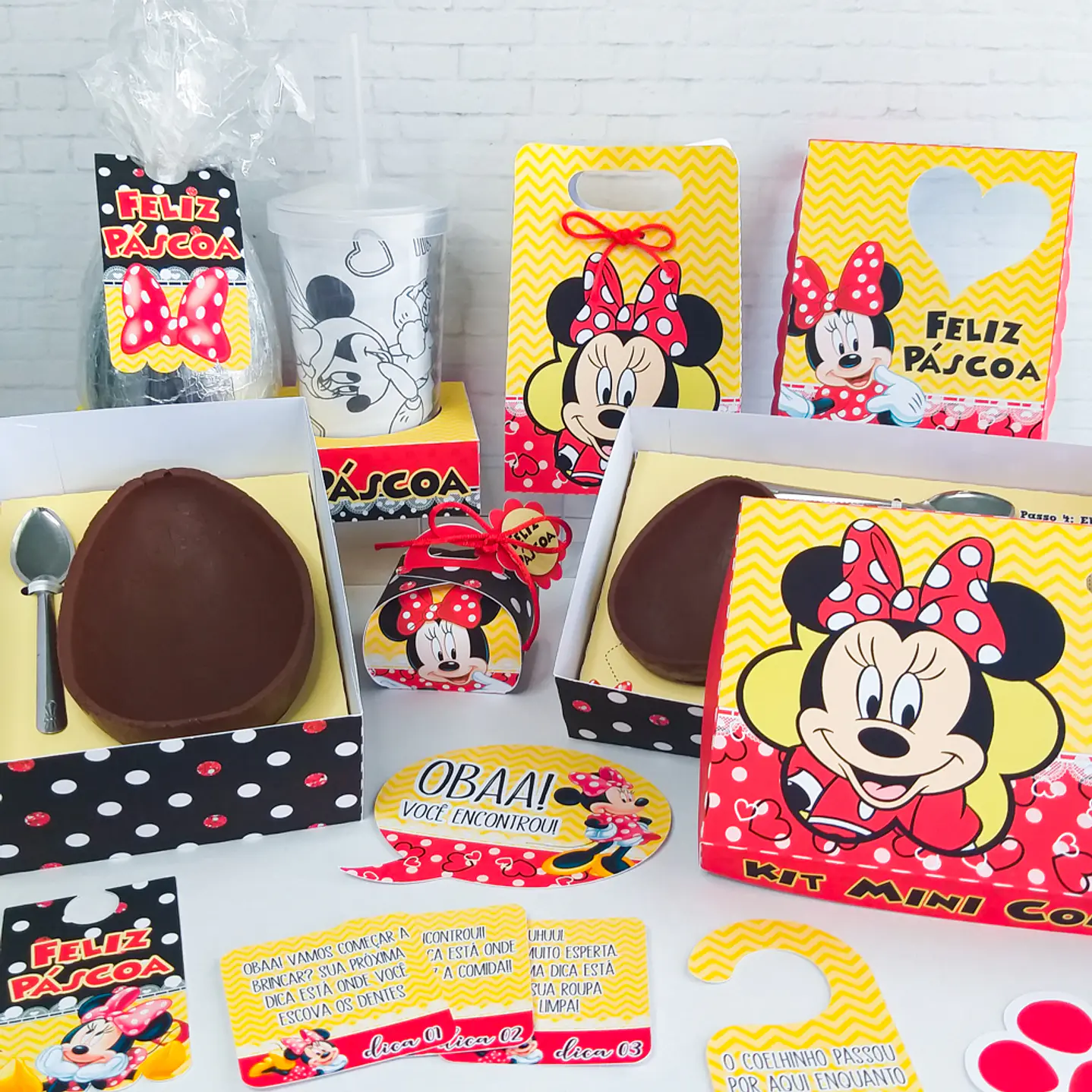 Arquivo de Corte Páscoa Minnie Caixas e Caça aos Ovos 1