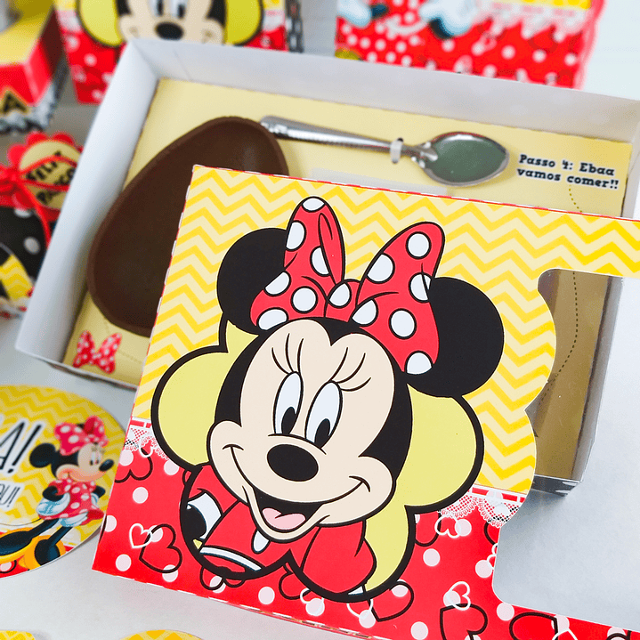 Arquivo de Corte Páscoa Minnie Caixas e Caça aos Ovos 9