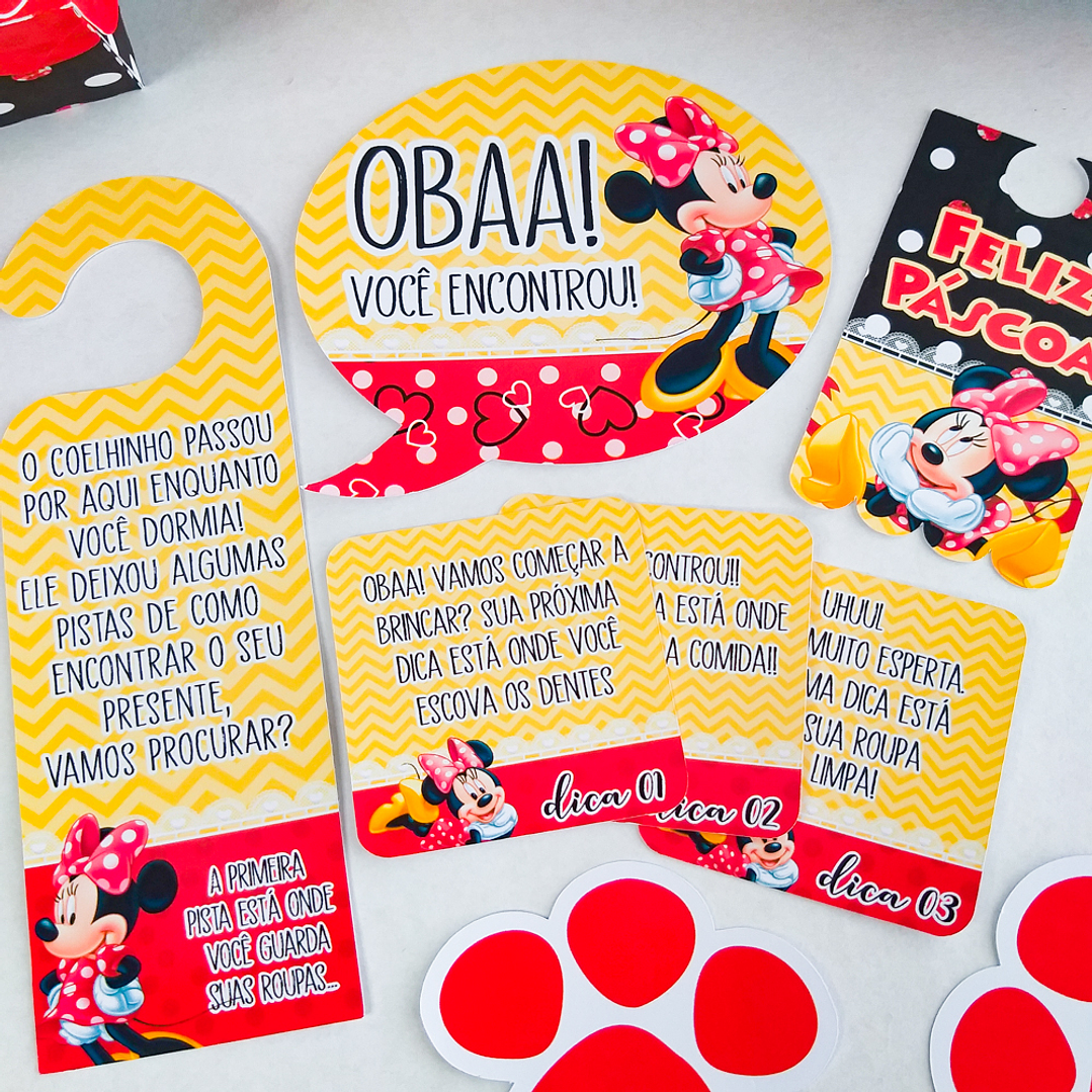 Arquivo de Corte Páscoa Minnie Caixas e Caça aos Ovos 2