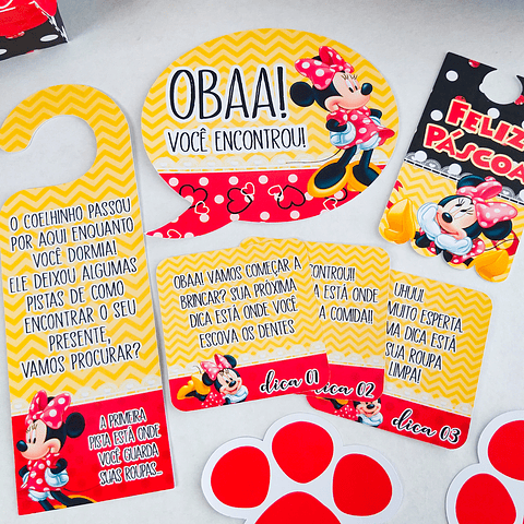 Arquivo de Corte Páscoa Minnie Caixas e Caça aos Ovos