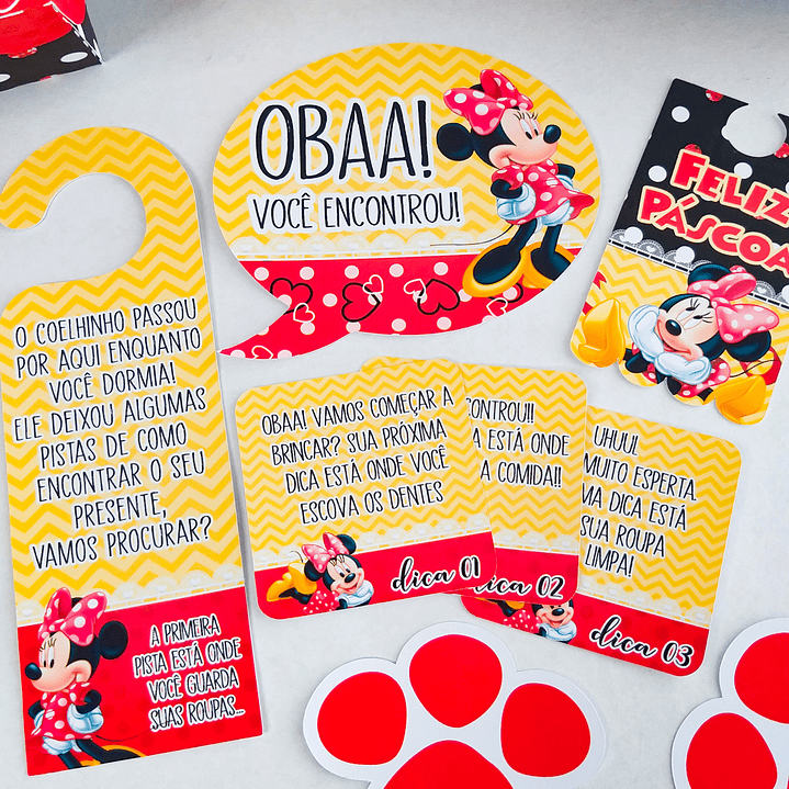 Arquivo de Corte Páscoa Minnie Caixas e Caça aos Ovos 2