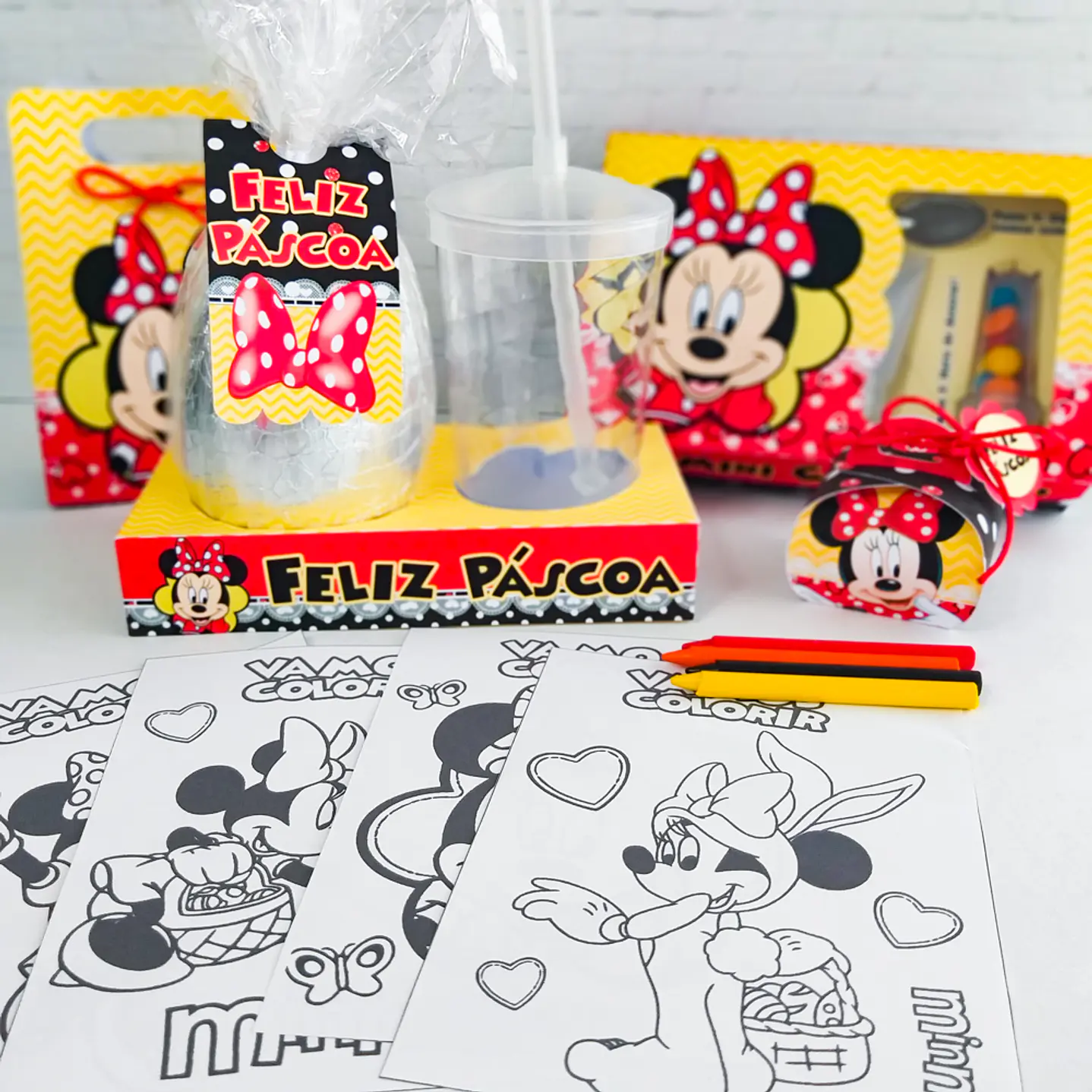 Arquivo de Corte Páscoa Minnie Caixas e Caça aos Ovos 11