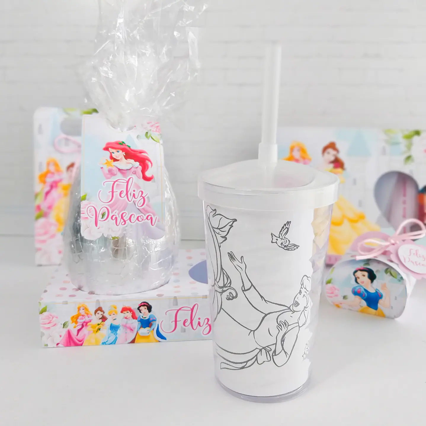 Arquivo de Corte Páscoa Princesas Disney com Caça aos Ovos 5