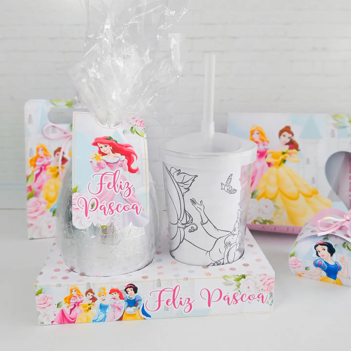 Arquivo de Corte Páscoa Princesas Disney com Caça aos Ovos 7