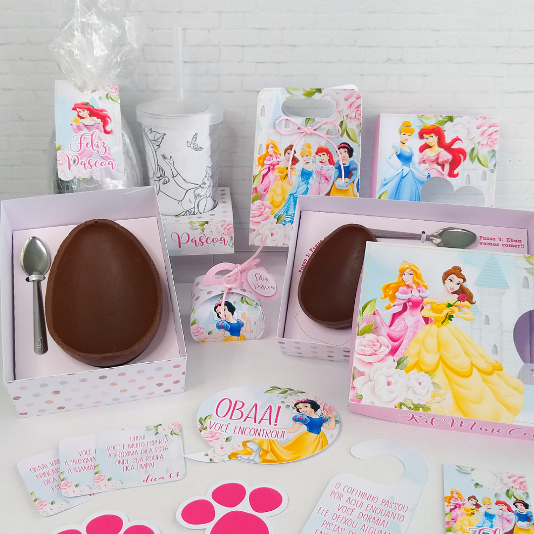 Arquivo de Corte Páscoa Princesas Disney com Caça aos Ovos 1