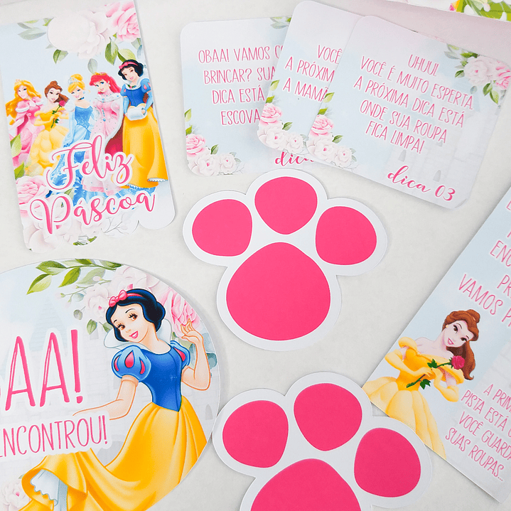 Arquivo de Corte Páscoa Princesas Disney com Caça aos Ovos 2