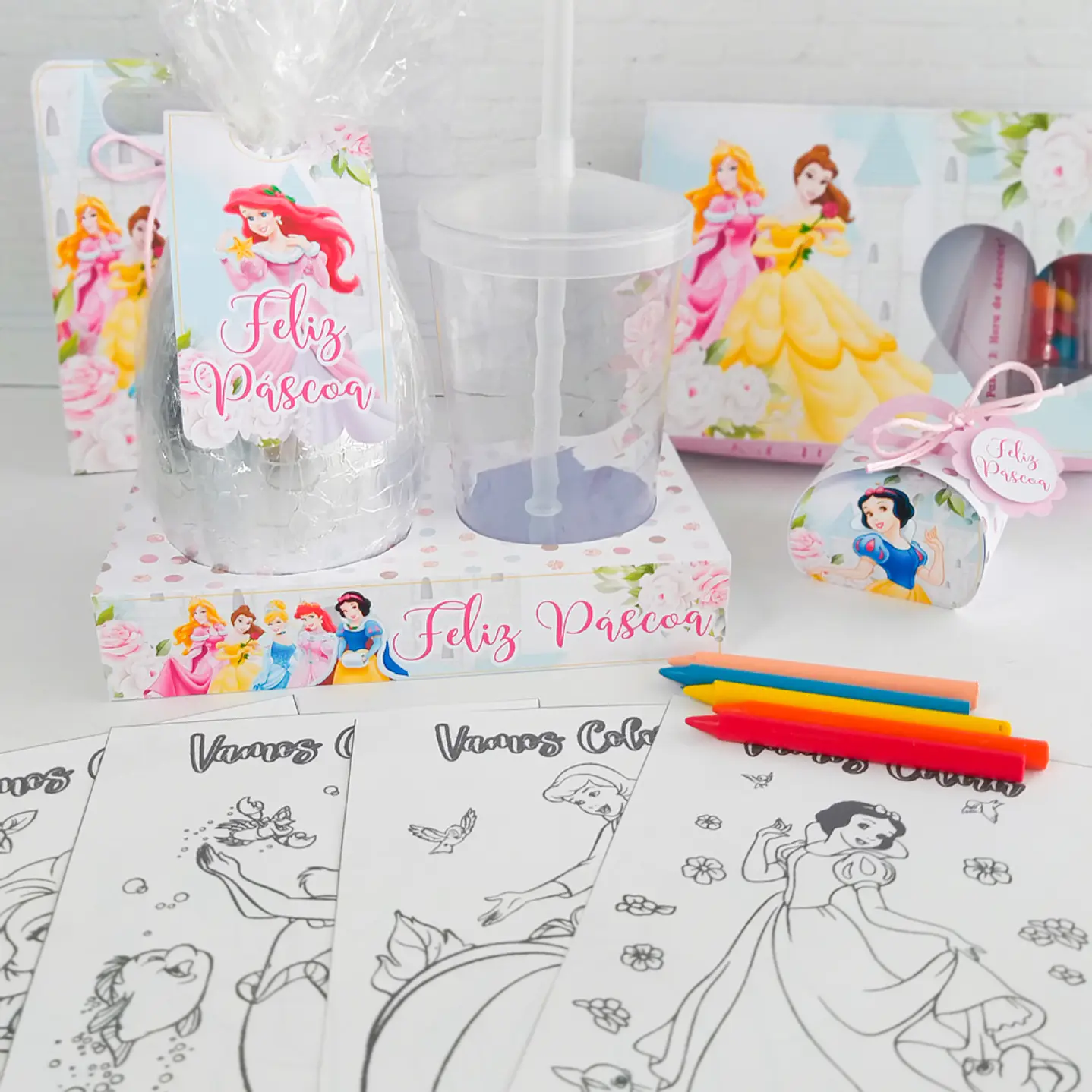 Arquivo de Corte Páscoa Princesas Disney com Caça aos Ovos 13