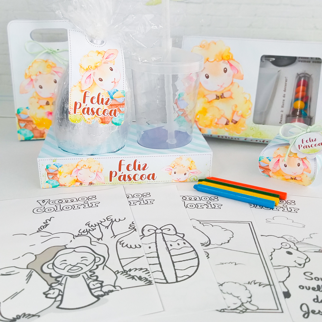 Arquivo de Corte Páscoa Cordeirinho Caixas e Caça aos Ovos 8