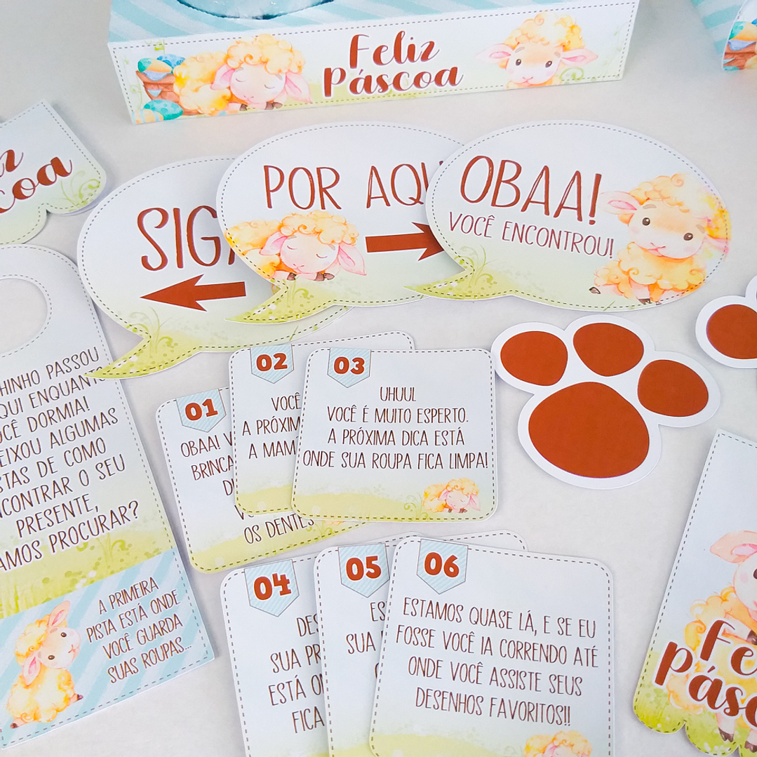 Arquivo de Corte Páscoa Cordeirinho Caixas e Caça aos Ovos 1