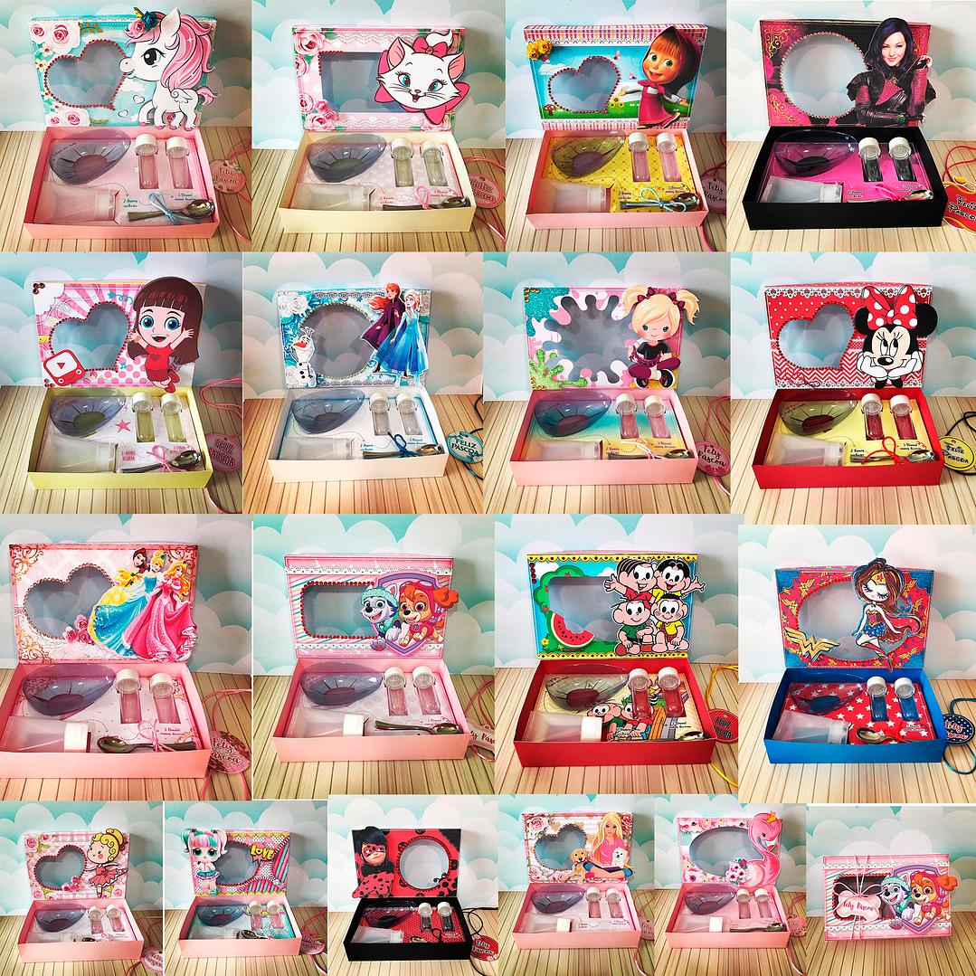 Pack Páscoa 17 Caixas Mini Confeiteiro Menina  1