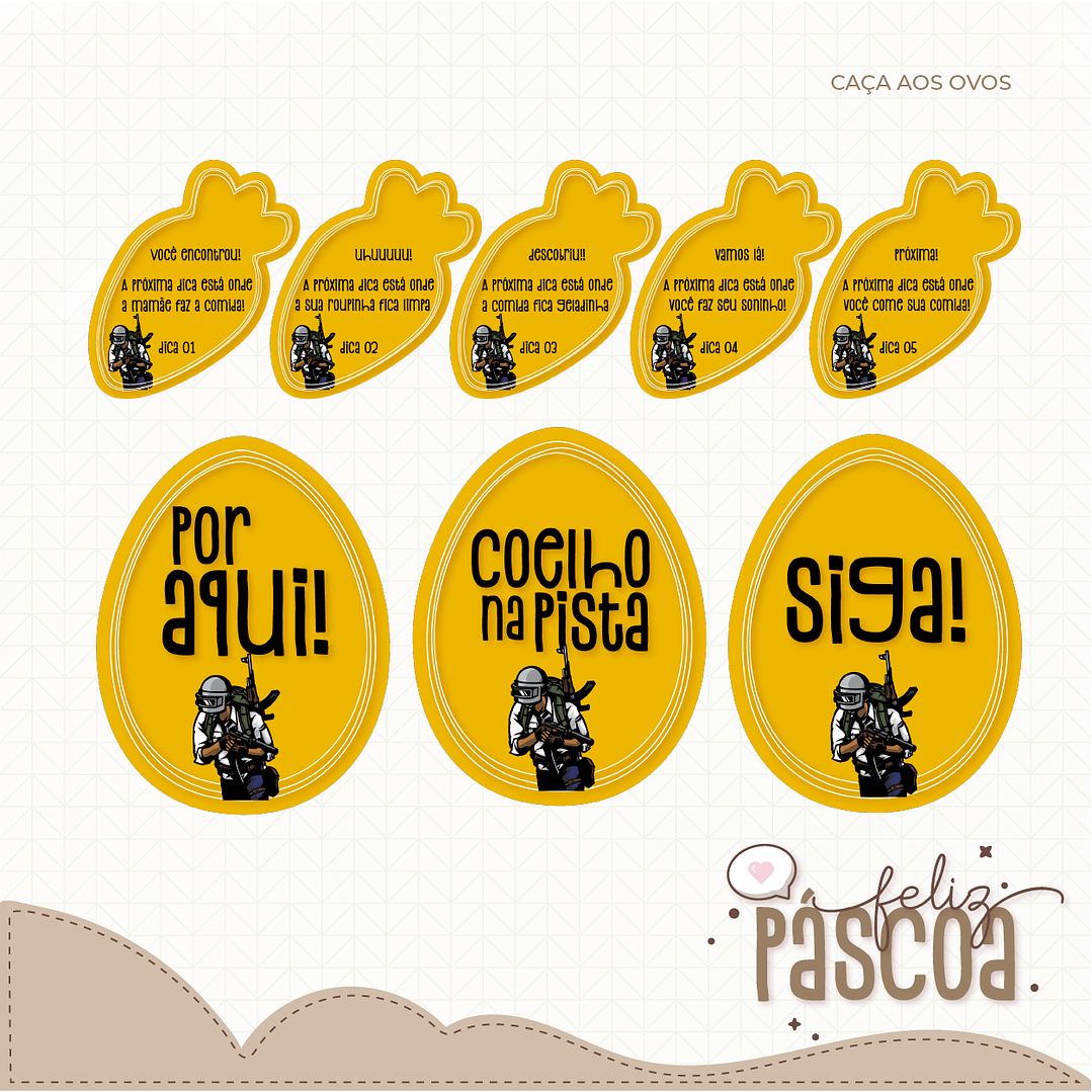 Combo Páscoa Criativa 60 Temas Caça aos Ovos Silhouette Studio 16