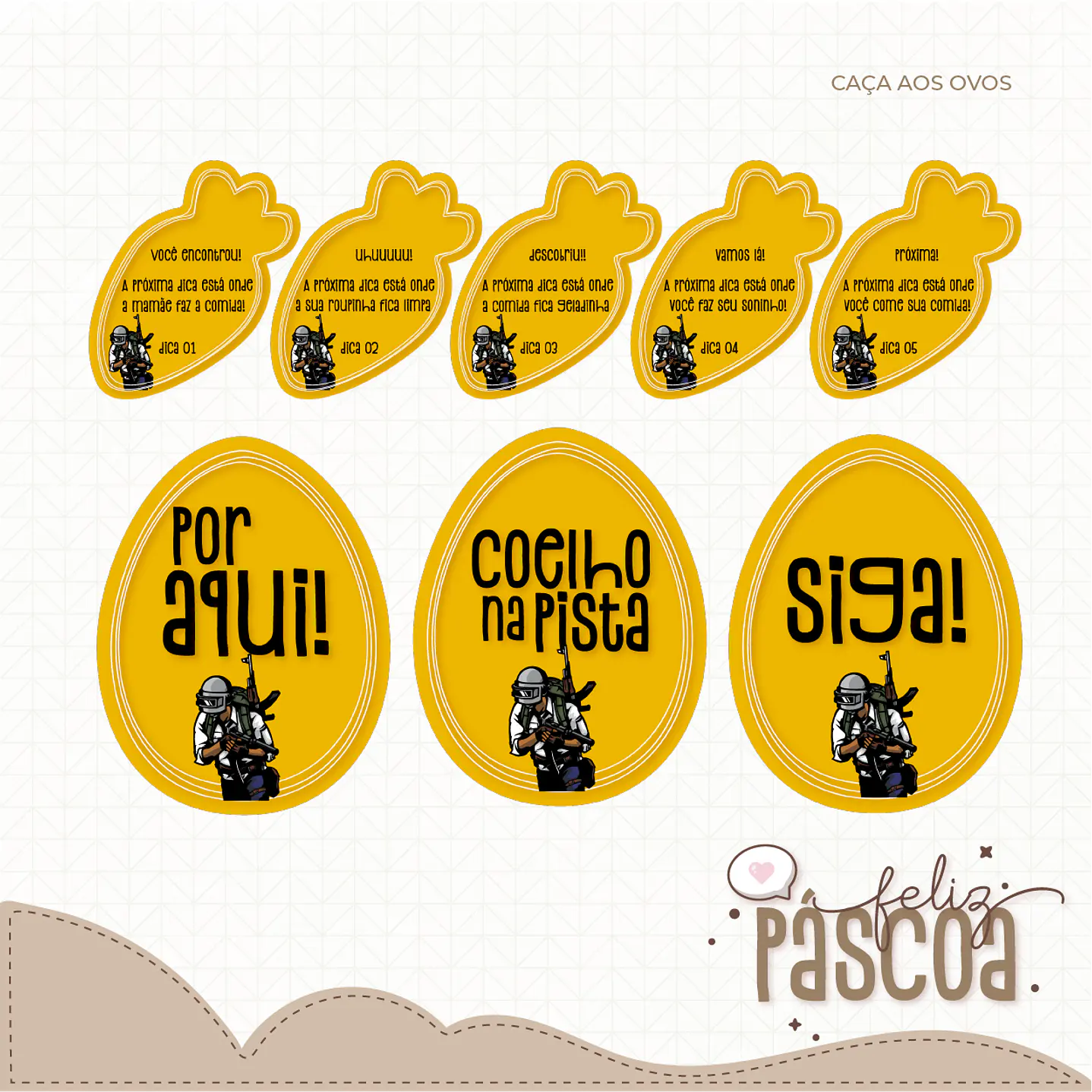 Combo Páscoa Criativa 60 Temas Caça aos Ovos Silhouette Studio 16