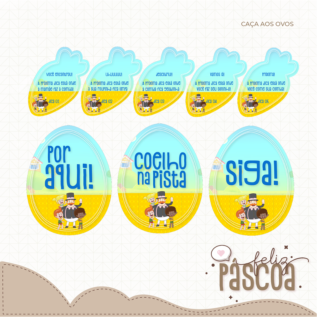 Combo Páscoa Criativa 60 Temas Caça aos Ovos Silhouette Studio 23