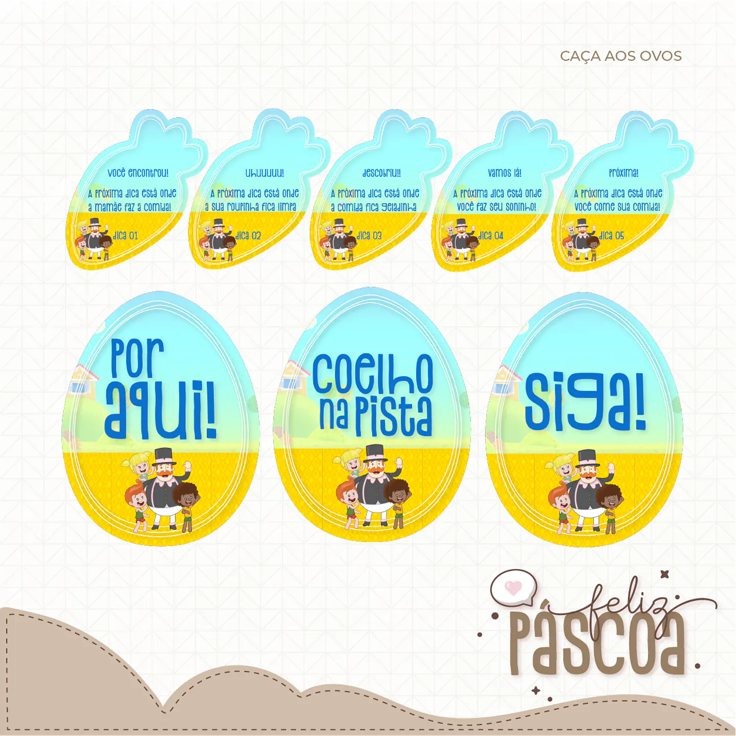 Combo Páscoa Criativa 60 Temas Caça aos Ovos Silhouette Studio 23