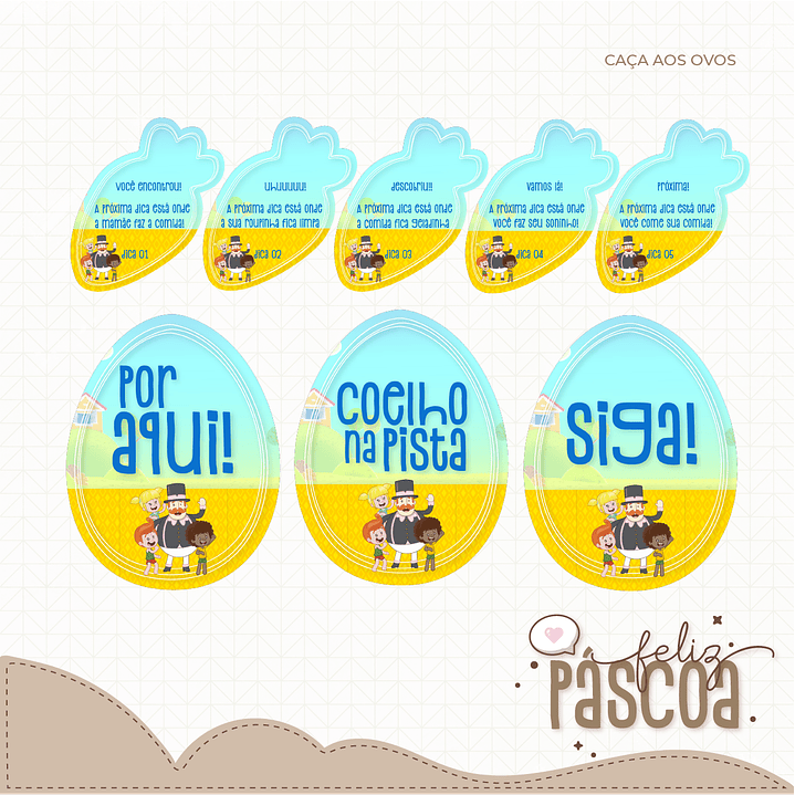 Combo Páscoa Criativa 60 Temas Caça aos Ovos Silhouette Studio 23