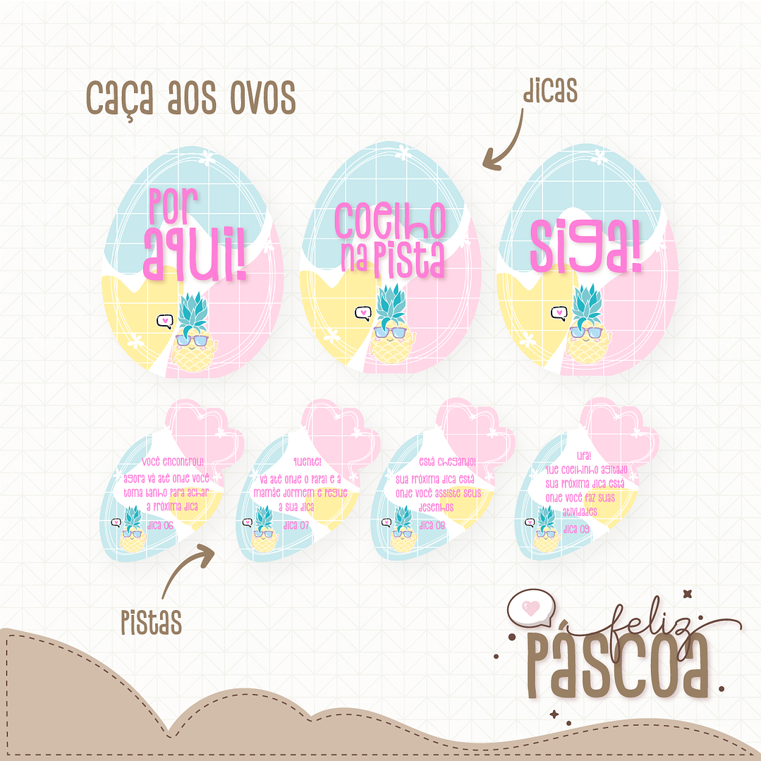 Combo Páscoa Criativa 60 Temas Caça aos Ovos Silhouette Studio 27