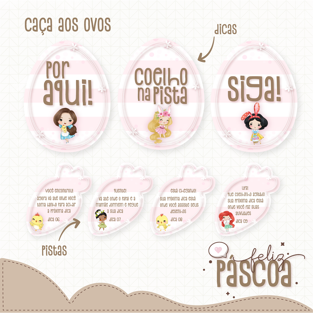Combo Páscoa Criativa 60 Temas Caça aos Ovos Silhouette Studio 30