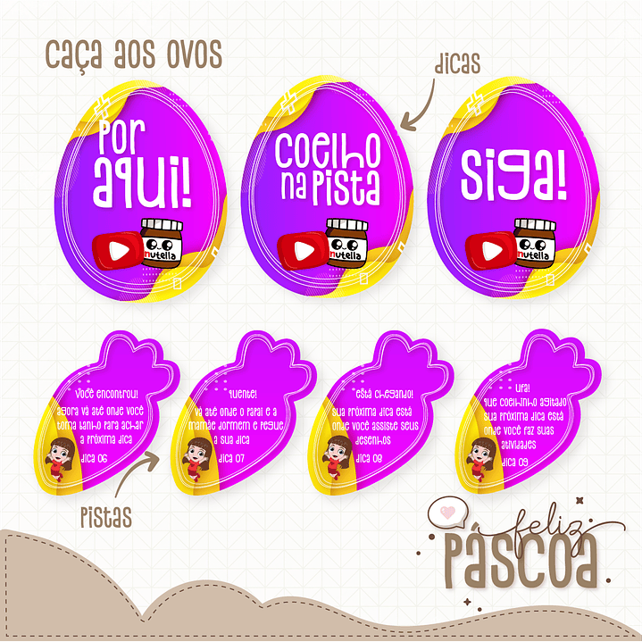 Combo Páscoa Criativa 60 Temas Caça aos Ovos Silhouette Studio 39