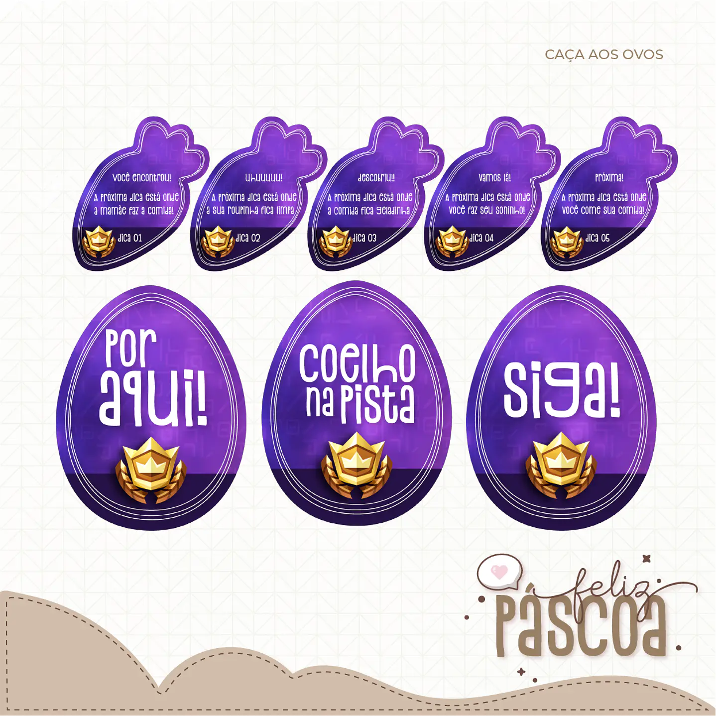 Combo Páscoa Criativa 60 Temas Caça aos Ovos Silhouette Studio 40