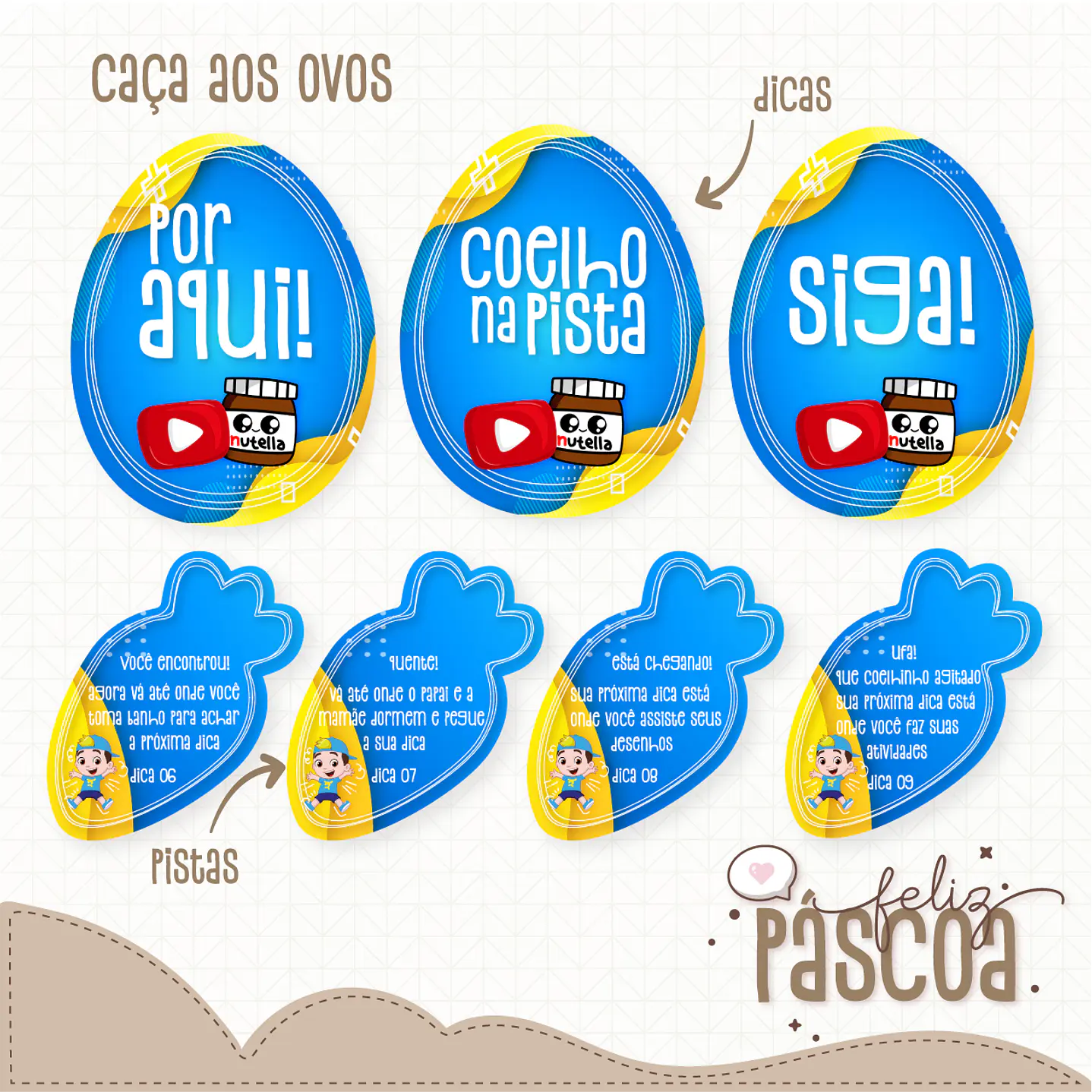 Combo Páscoa Criativa 60 Temas Caça aos Ovos Silhouette Studio 42