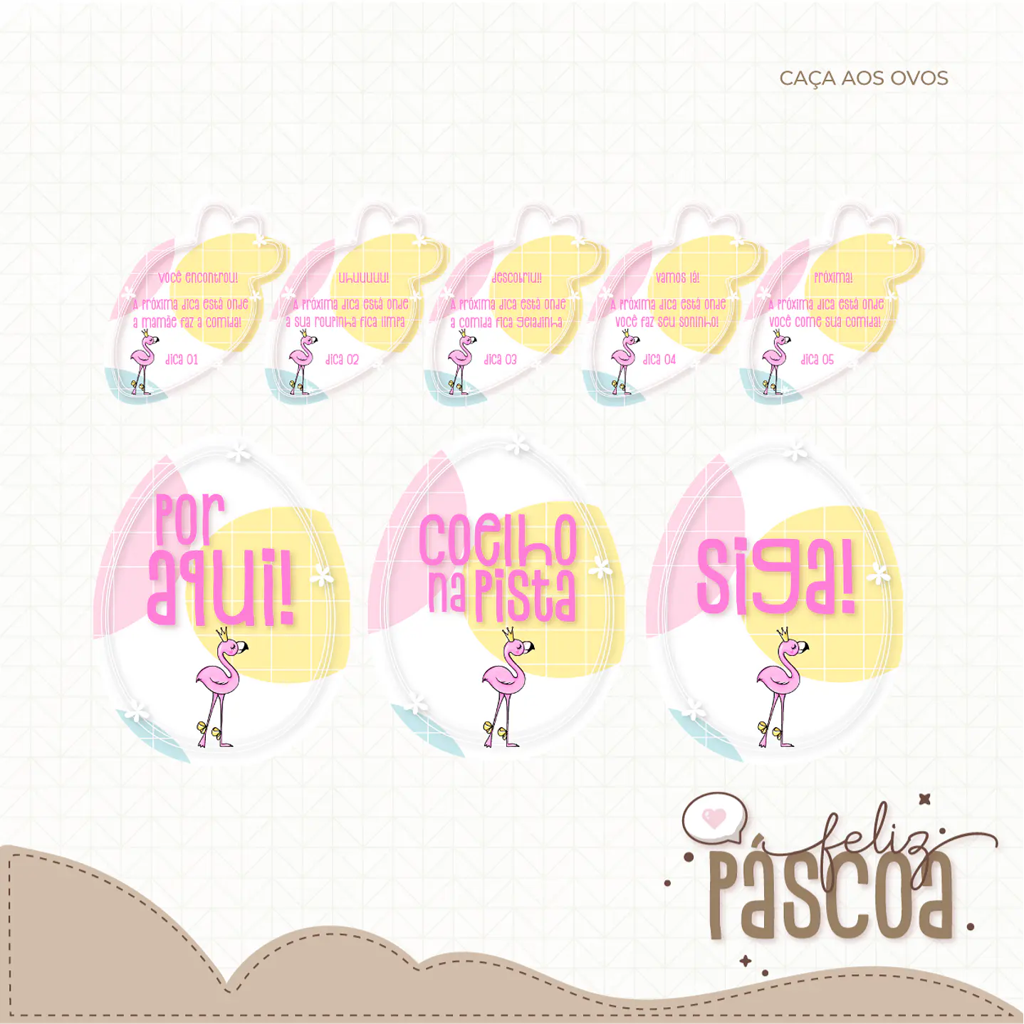 Combo Páscoa Criativa 60 Temas Caça aos Ovos Silhouette Studio 45