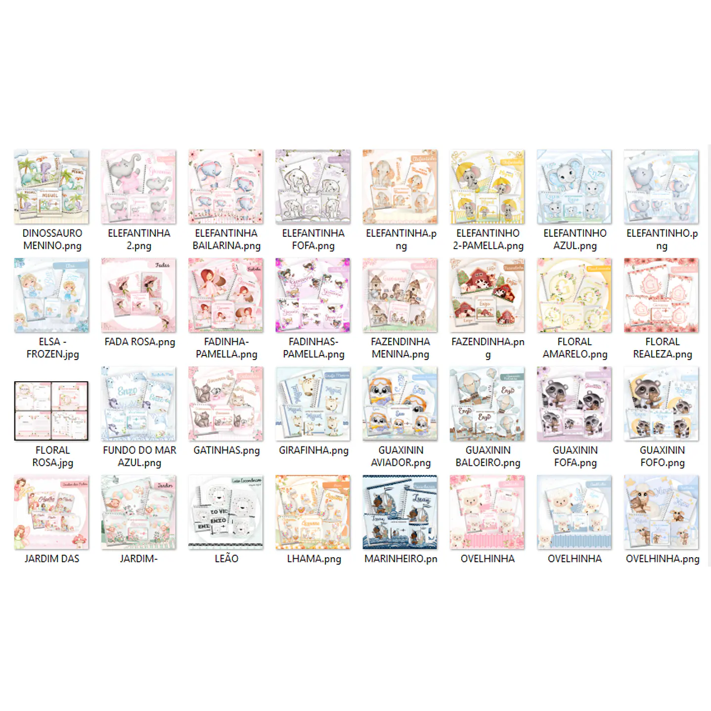 Pack Encadernação +110 Temas - Caderneta, Livro do Bebê e Caneca 24