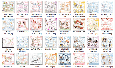 Pack Encadernação +110 Temas - Caderneta, Livro do Bebê e Caneca