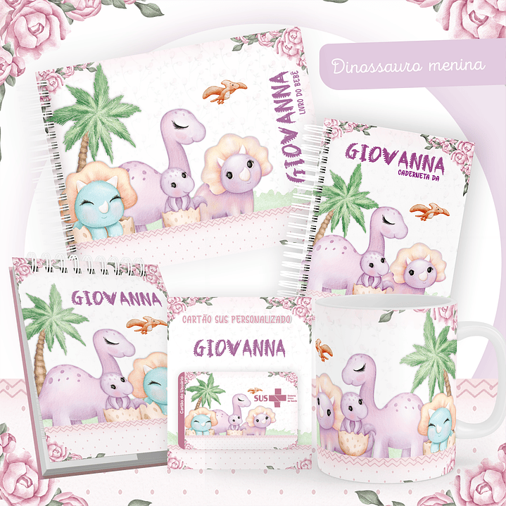 Pack Encadernação +110 Temas - Caderneta, Livro do Bebê e Caneca 6