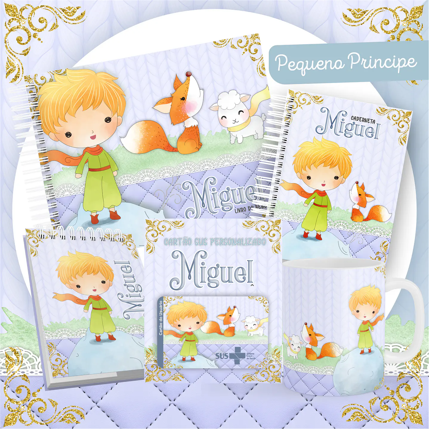 Pack Encadernação +110 Temas - Caderneta, Livro do Bebê e Caneca 5