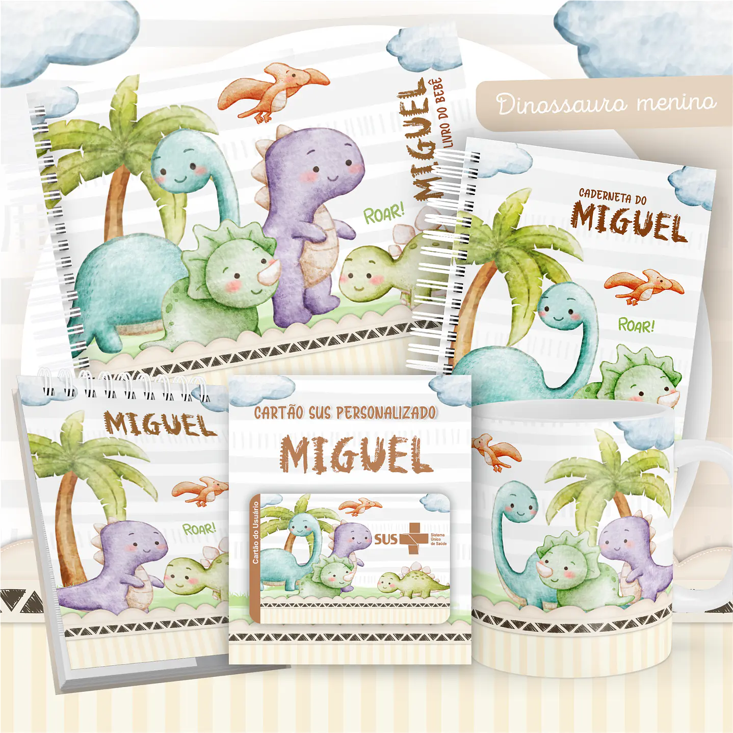 Pack Encadernação +110 Temas - Caderneta, Livro do Bebê e Caneca 6