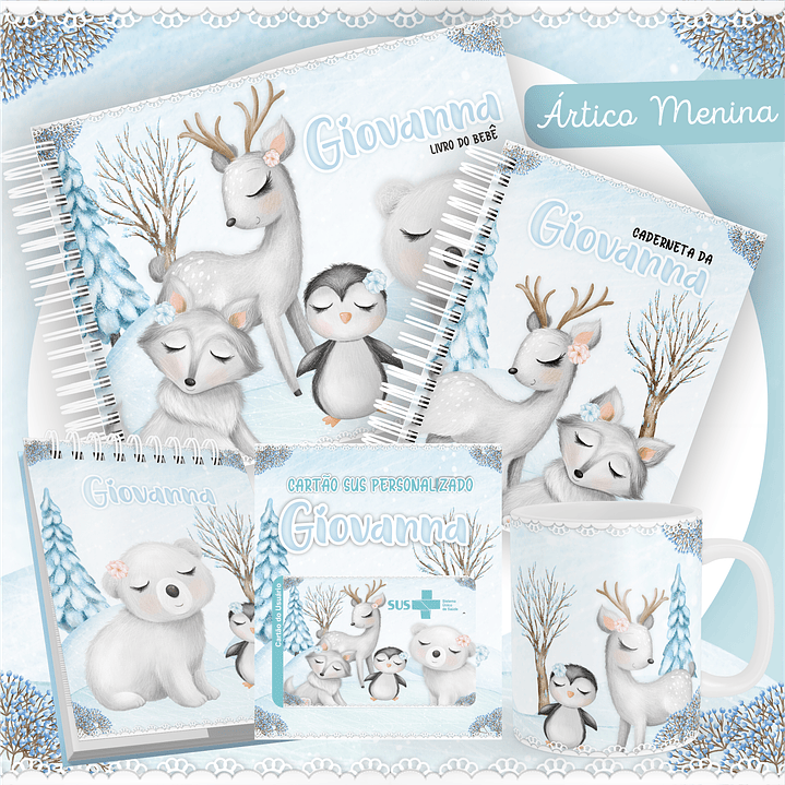 Pack Encadernação +110 Temas - Caderneta, Livro do Bebê e Caneca 12