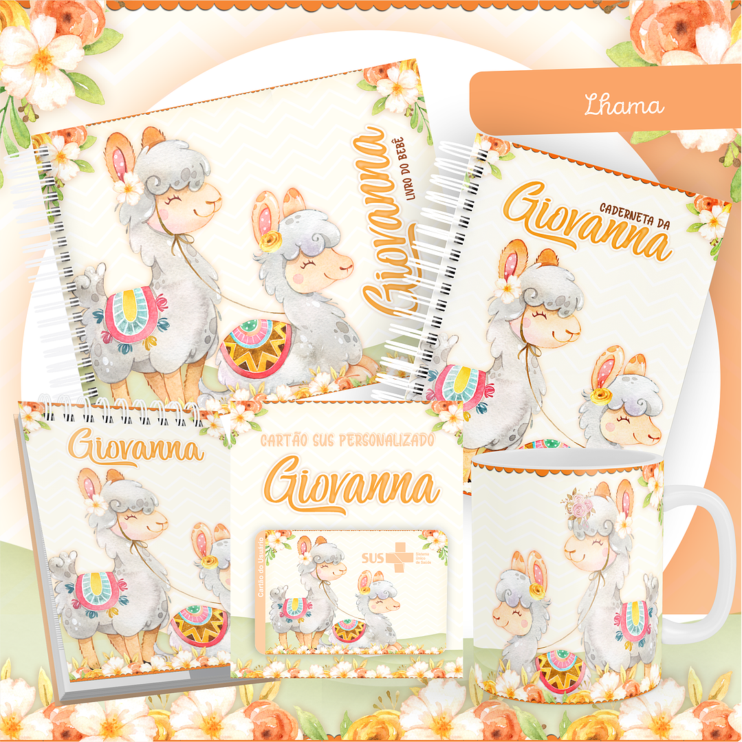 Pack Encadernação +110 Temas - Caderneta, Livro do Bebê e Caneca 13