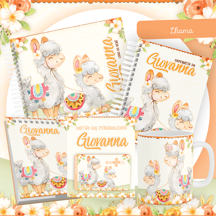 Pack Encadernação +110 Temas - Caderneta, Livro do Bebê e Caneca 13