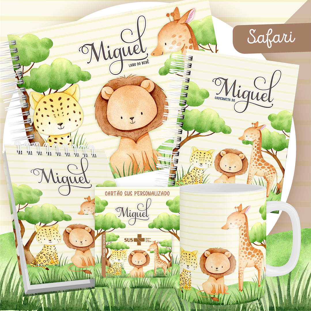 Pack Encadernação +110 Temas - Caderneta, Livro do Bebê e Caneca 15