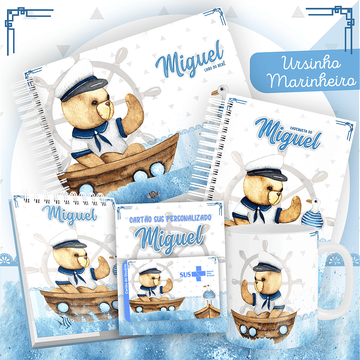 Pack Encadernação +110 Temas - Caderneta, Livro do Bebê e Caneca 16