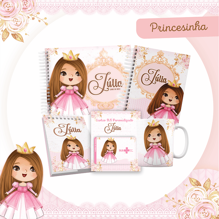 Pack Encadernação +110 Temas - Caderneta, Livro do Bebê e Caneca 17