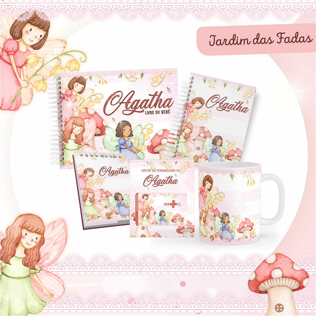 Pack Encadernação +110 Temas - Caderneta, Livro do Bebê e Caneca 20