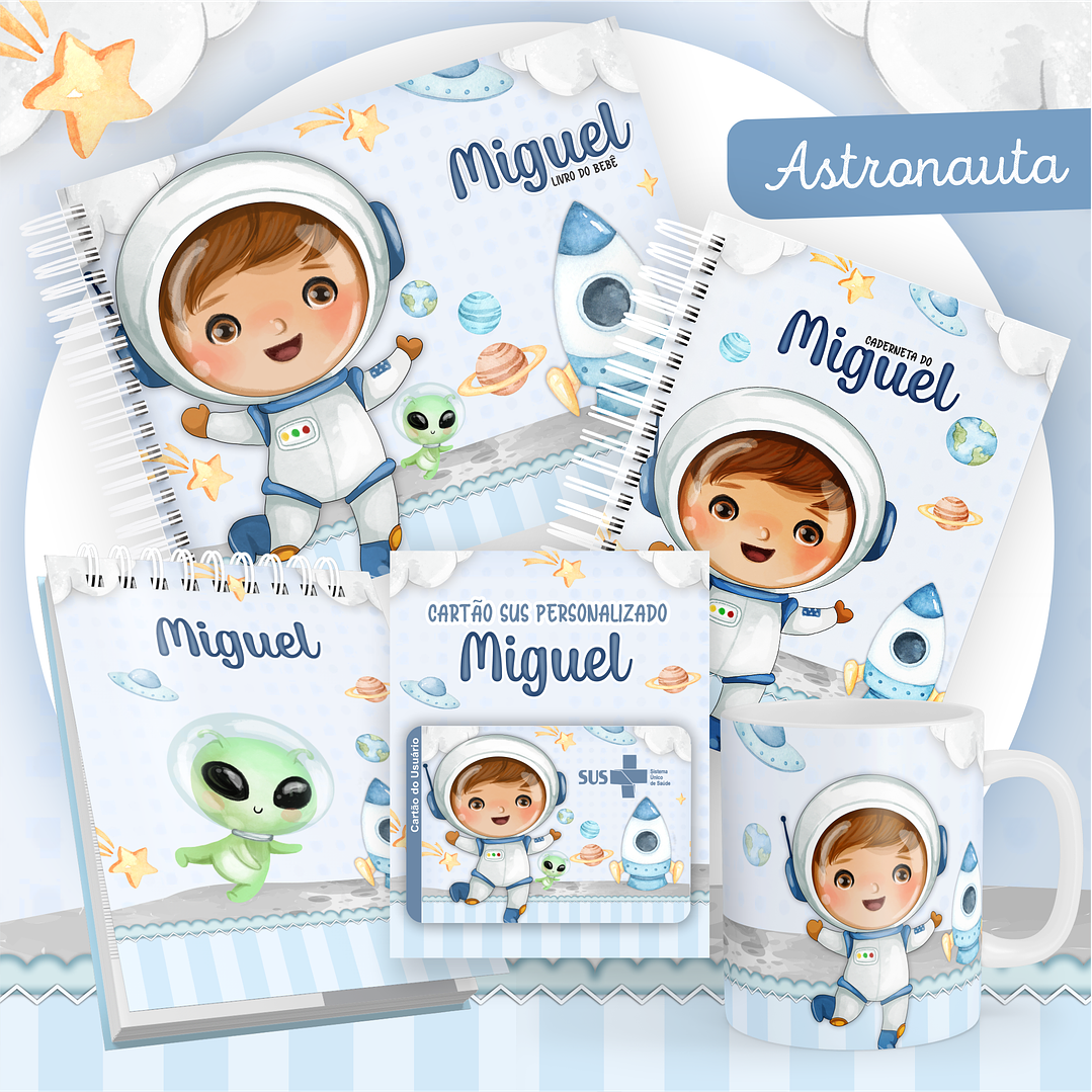 Pack Encadernação +110 Temas - Caderneta, Livro do Bebê e Caneca 21