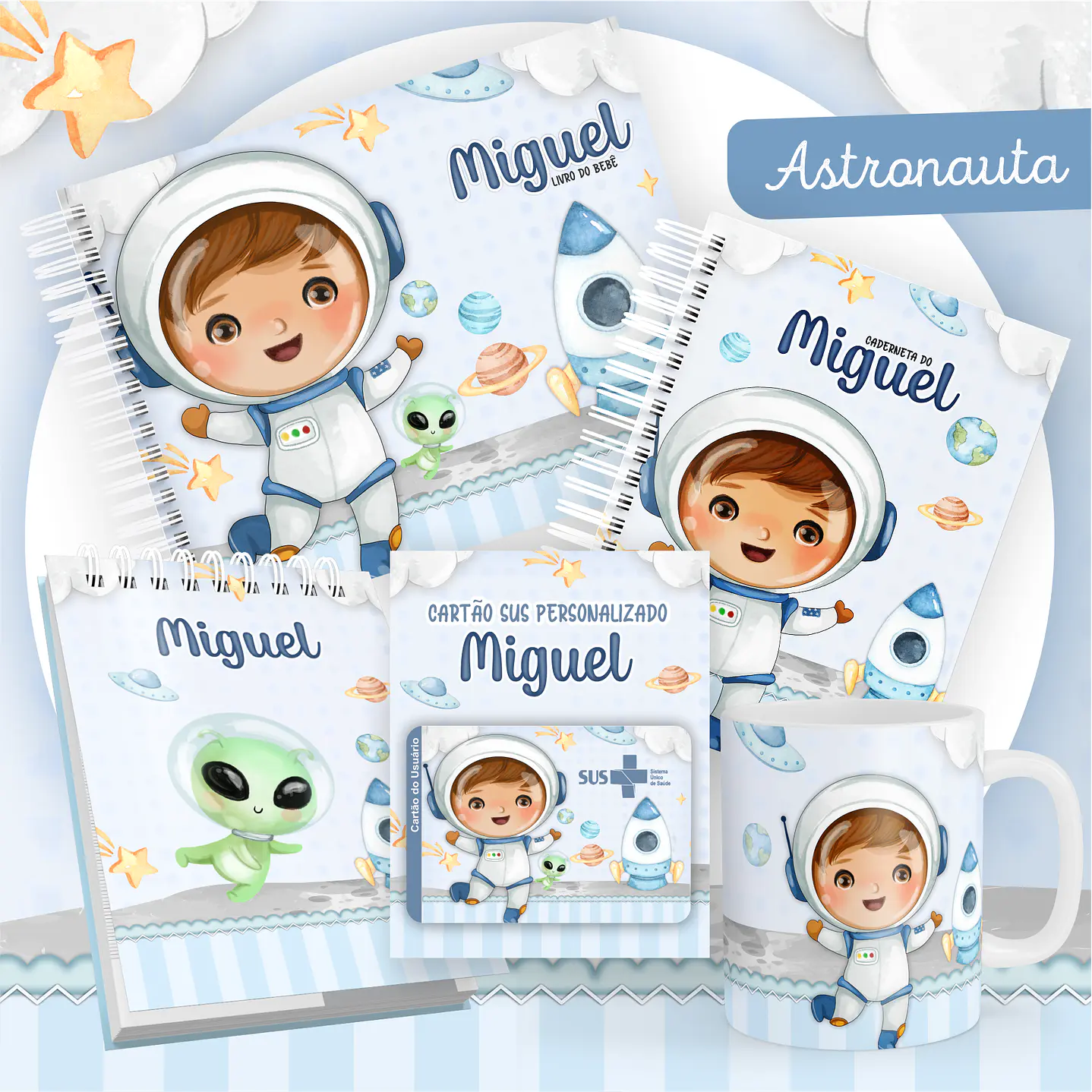Pack Encadernação +110 Temas - Caderneta, Livro do Bebê e Caneca 17