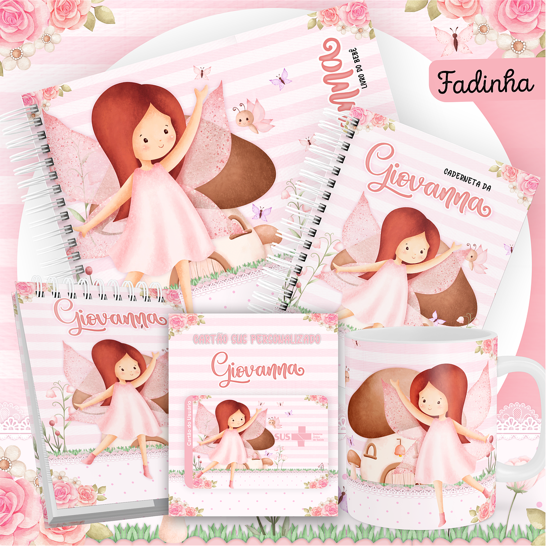 Pack Encadernação +110 Temas - Caderneta, Livro do Bebê e Caneca 22