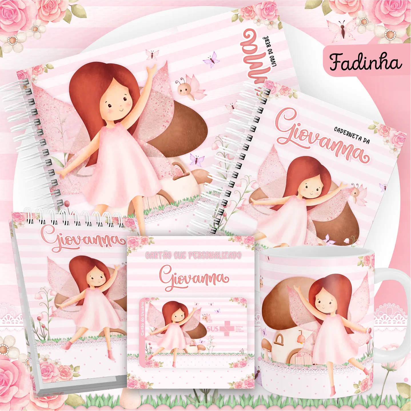 Pack Encadernação +110 Temas - Caderneta, Livro do Bebê e Caneca 18
