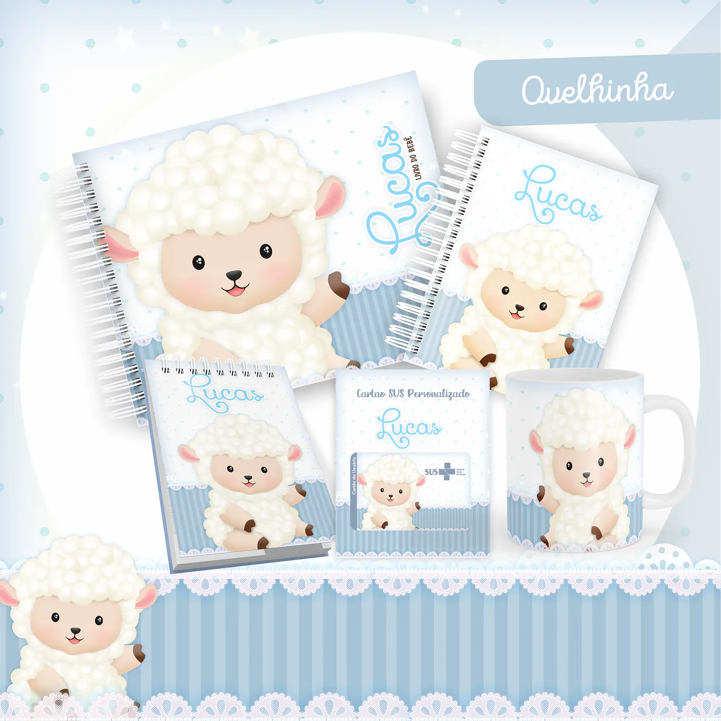 Pack Encadernação +110 Temas - Caderneta, Livro do Bebê e Caneca 21