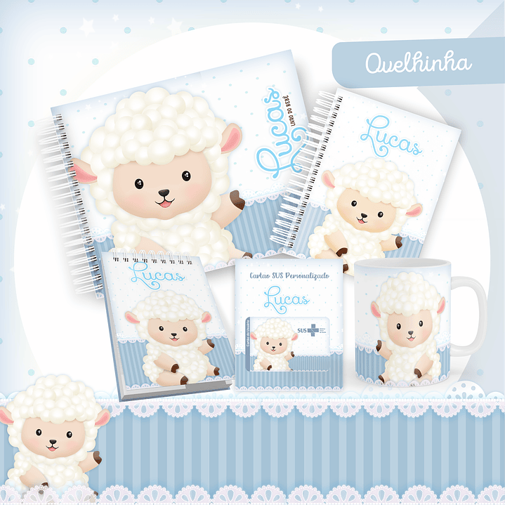 Pack Encadernação +110 Temas - Caderneta, Livro do Bebê e Caneca 24